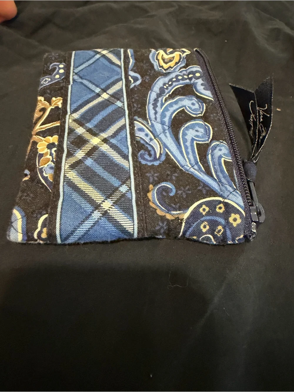 Vera Bradley Coin Purse Windsor Navy Holds Money/ Credit Cards
